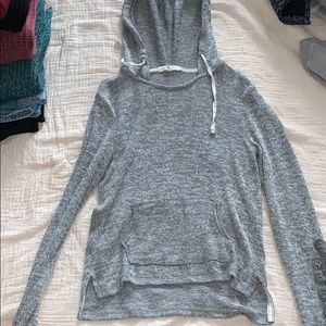 grey aeropostale hooded shirt